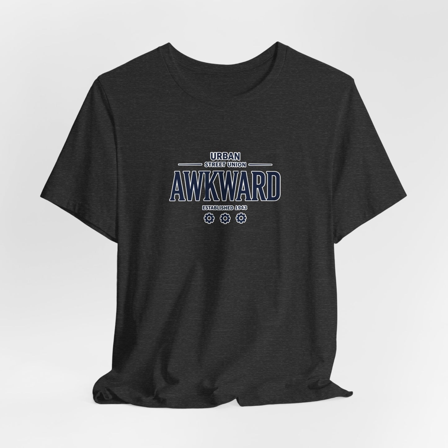 Awkward Graphic Tee — 'Urban Street Union' Retro Collegiate Shirt