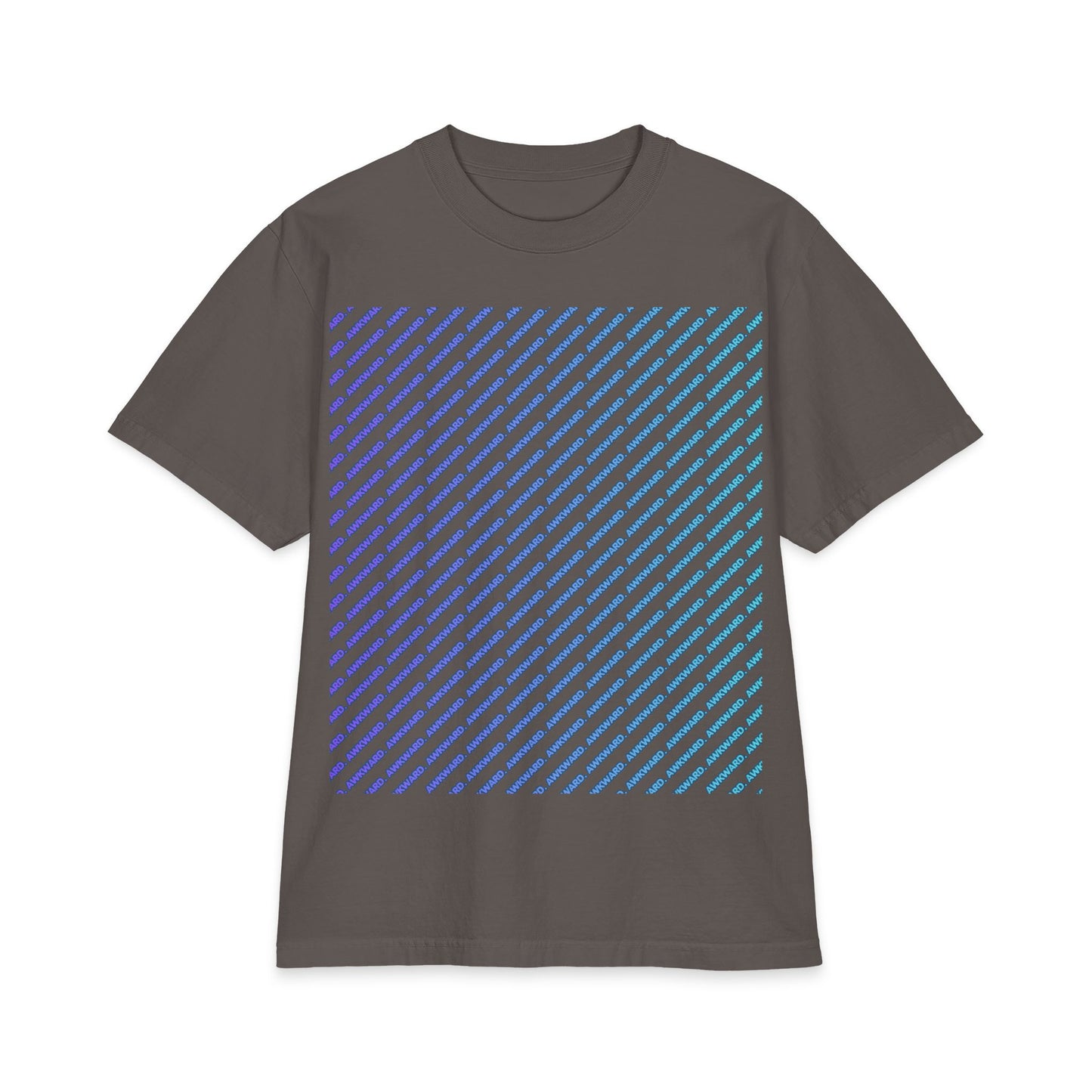 Glitch Stripe T-Shirt — Blue 'Do Not Disturb' Streetwear