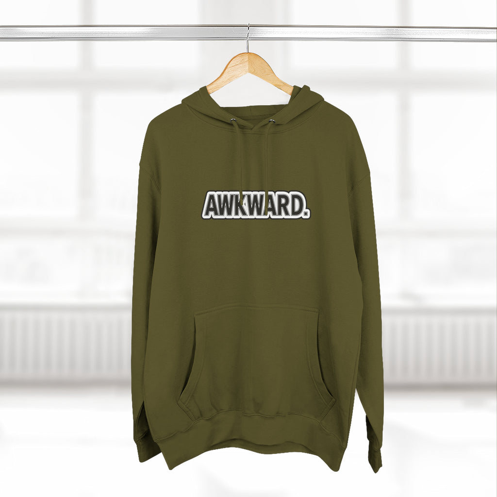 AWKWARD. Fleece Hoodie — Injured Dog Wheelchair 3D Streetwear