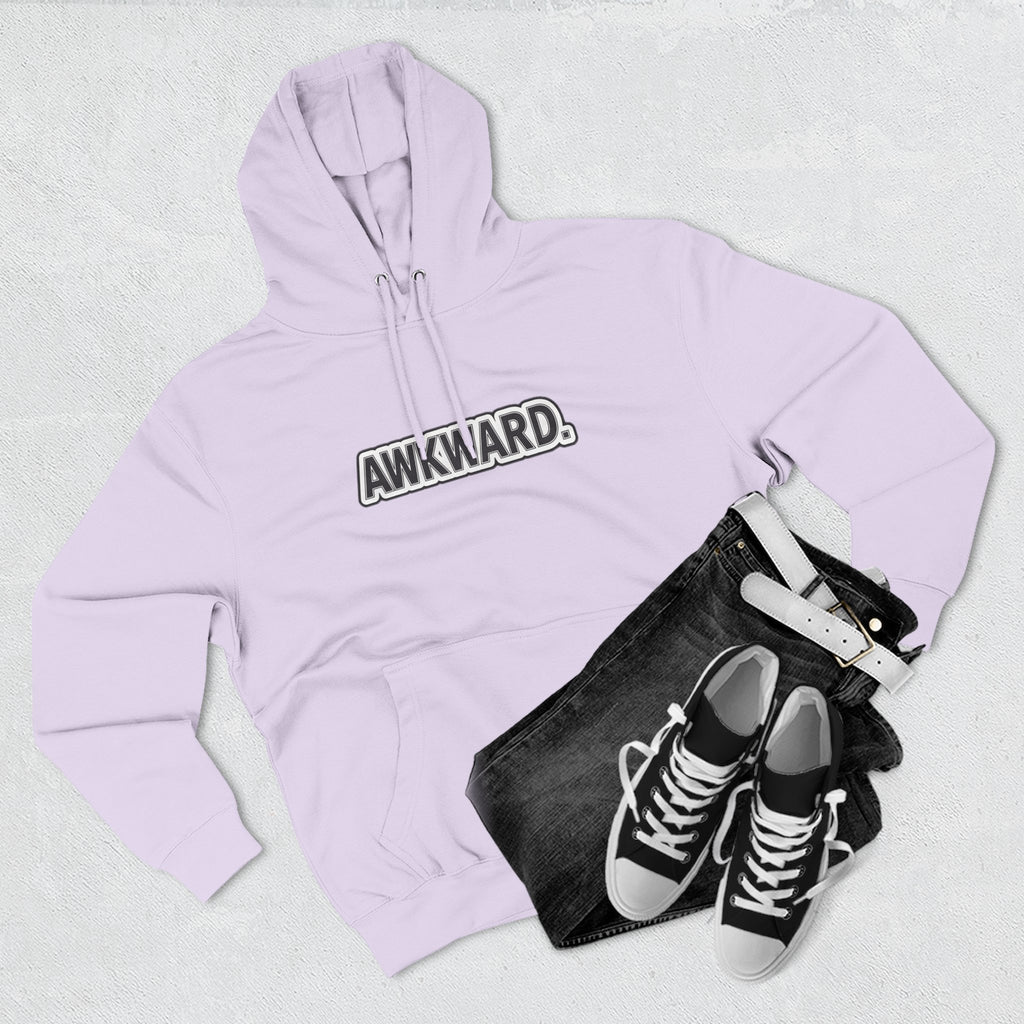 AWKWARD. Fleece Hoodie — Injured Dog Wheelchair 3D Streetwear