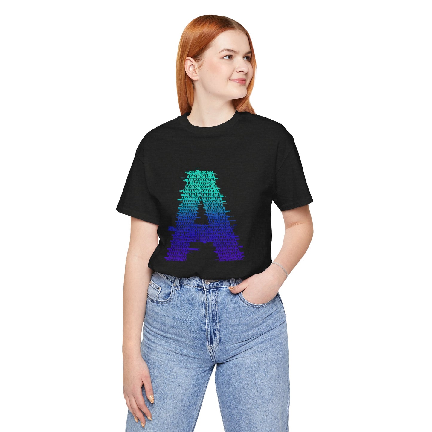 3D Glitch 'A' Tee — Premium Glitch-Art T-Shirt