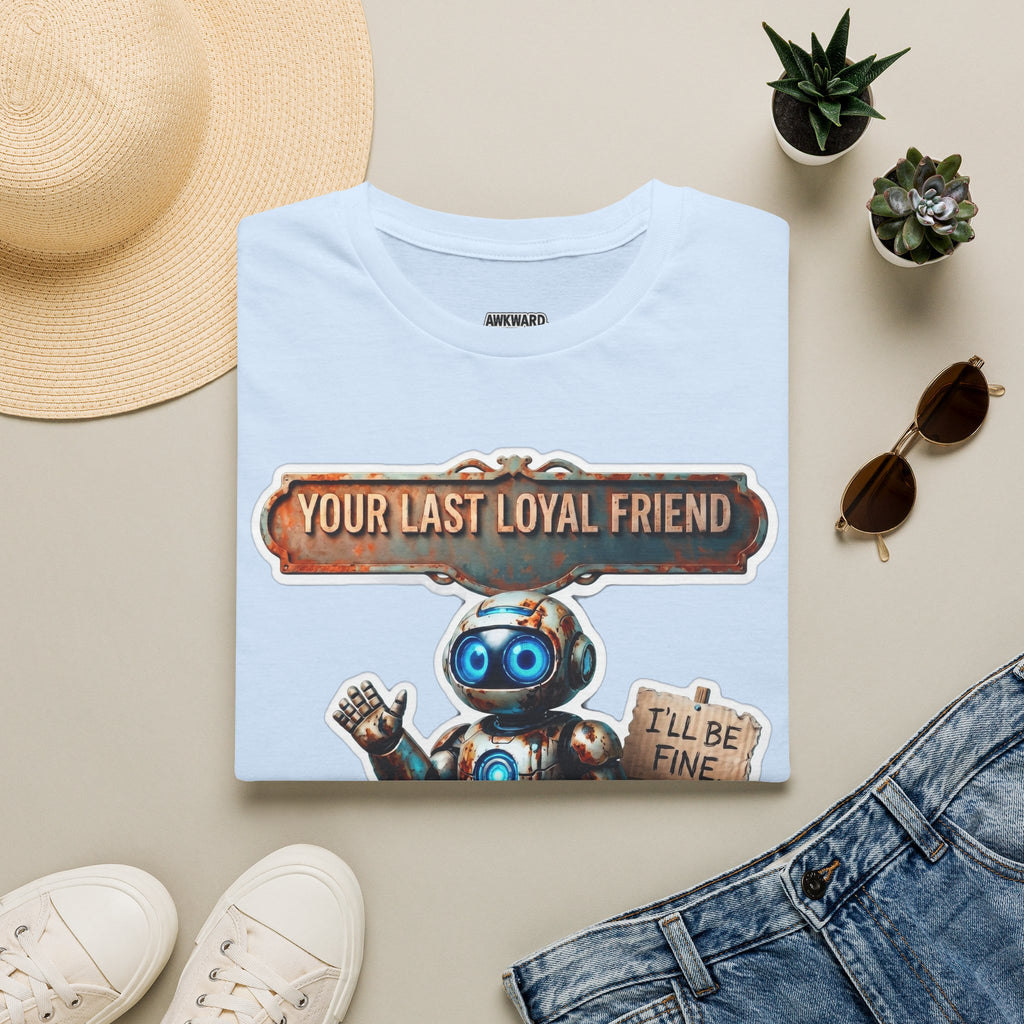YOUR LAST LOYAL FRIEND Robot T-Shirt — 3D Retro Robot Graphic for Tech Lovers