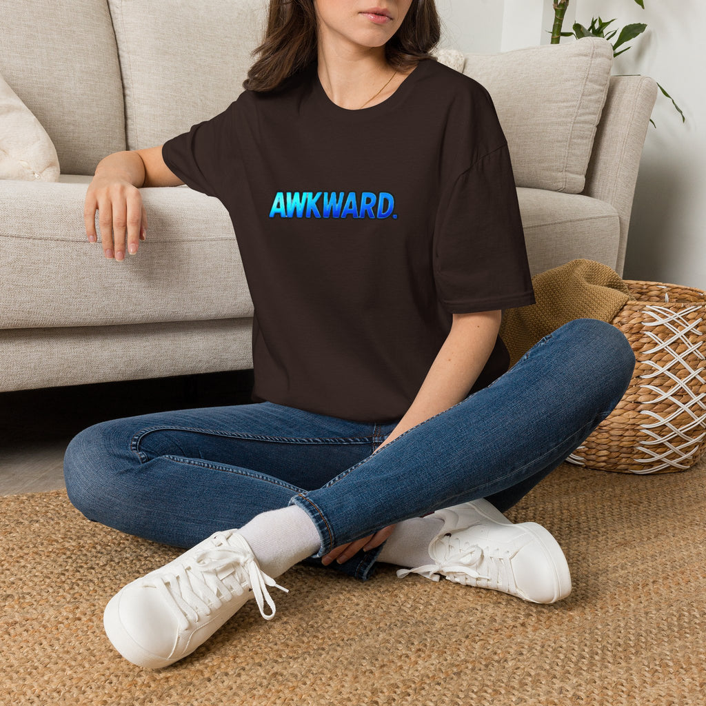 AWKWARD Tee — 3D Injured Red Dog in Wheelchair, Dark Humor Streetwear