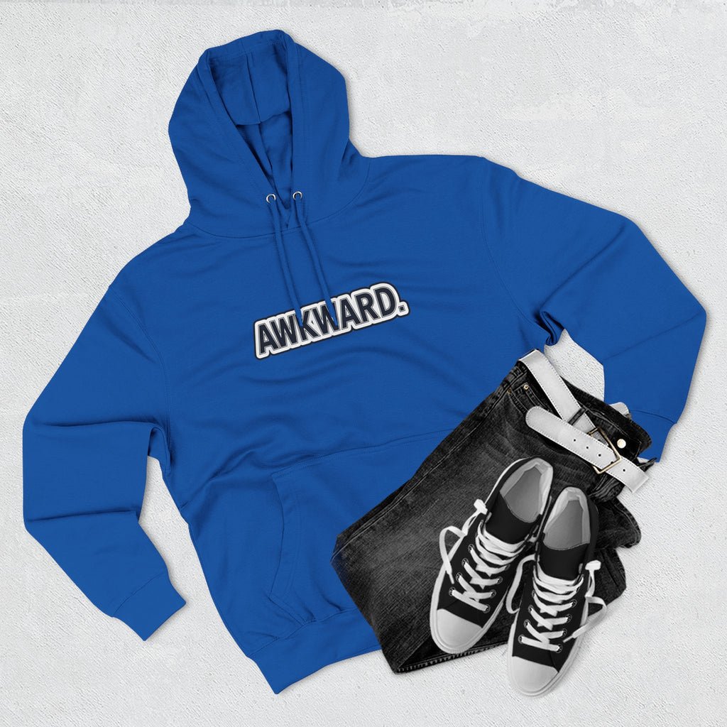 AWKWARD. Fleece Hoodie — Injured Dog Wheelchair 3D Streetwear