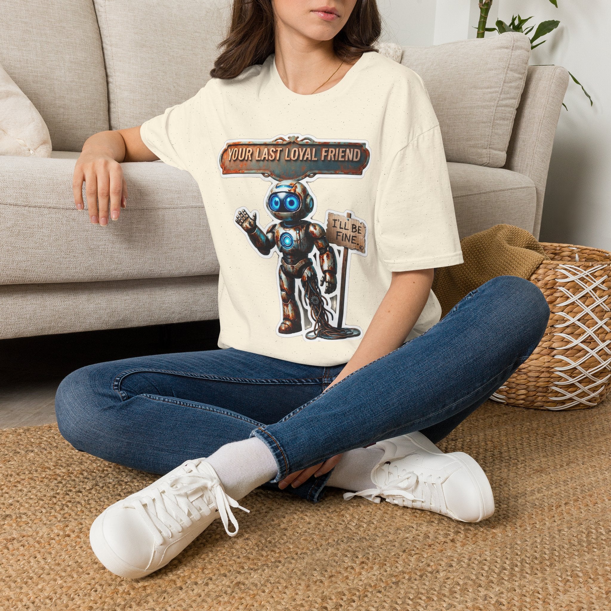 YOUR LAST LOYAL FRIEND Robot T-Shirt — 3D Retro Robot Graphic for Tech Lovers