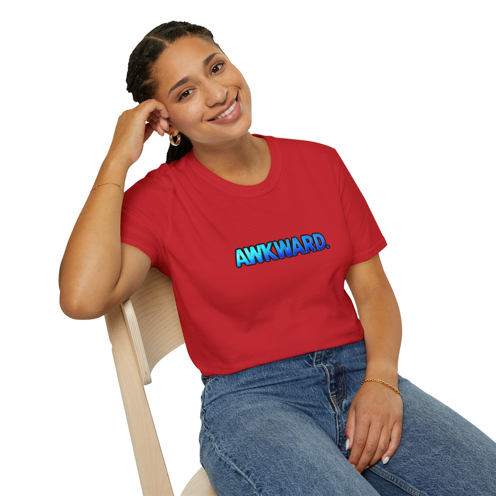 AWKWARD Tee — 3D Injured Red Dog in Wheelchair, Dark Humor Streetwear