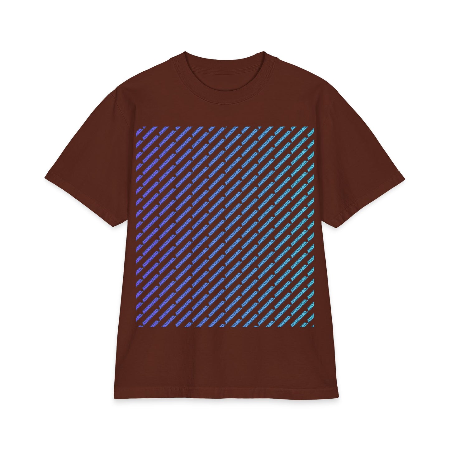 Glitch Stripe T-Shirt — Blue 'Do Not Disturb' Streetwear