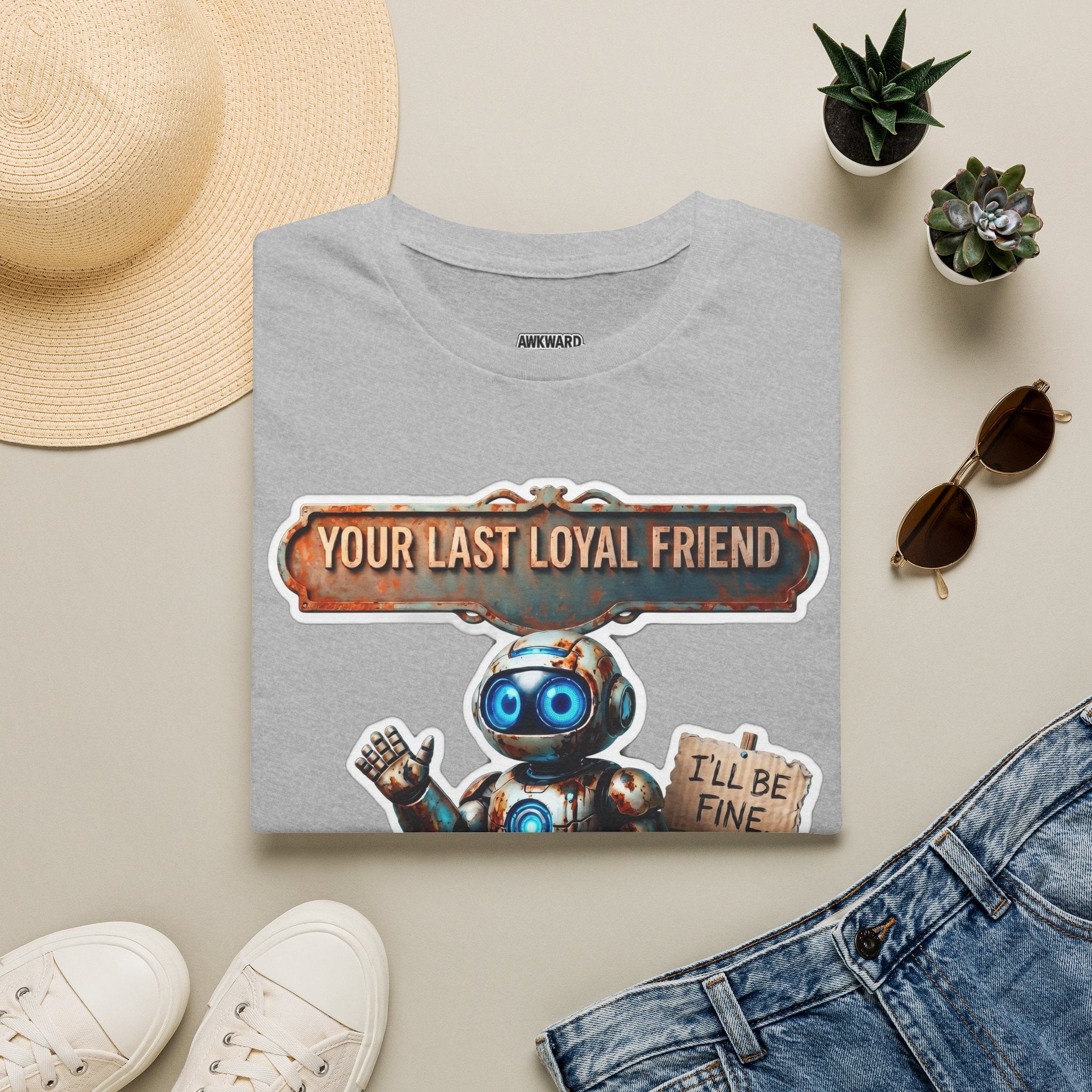 YOUR LAST LOYAL FRIEND Robot T-Shirt — 3D Retro Robot Graphic for Tech Lovers