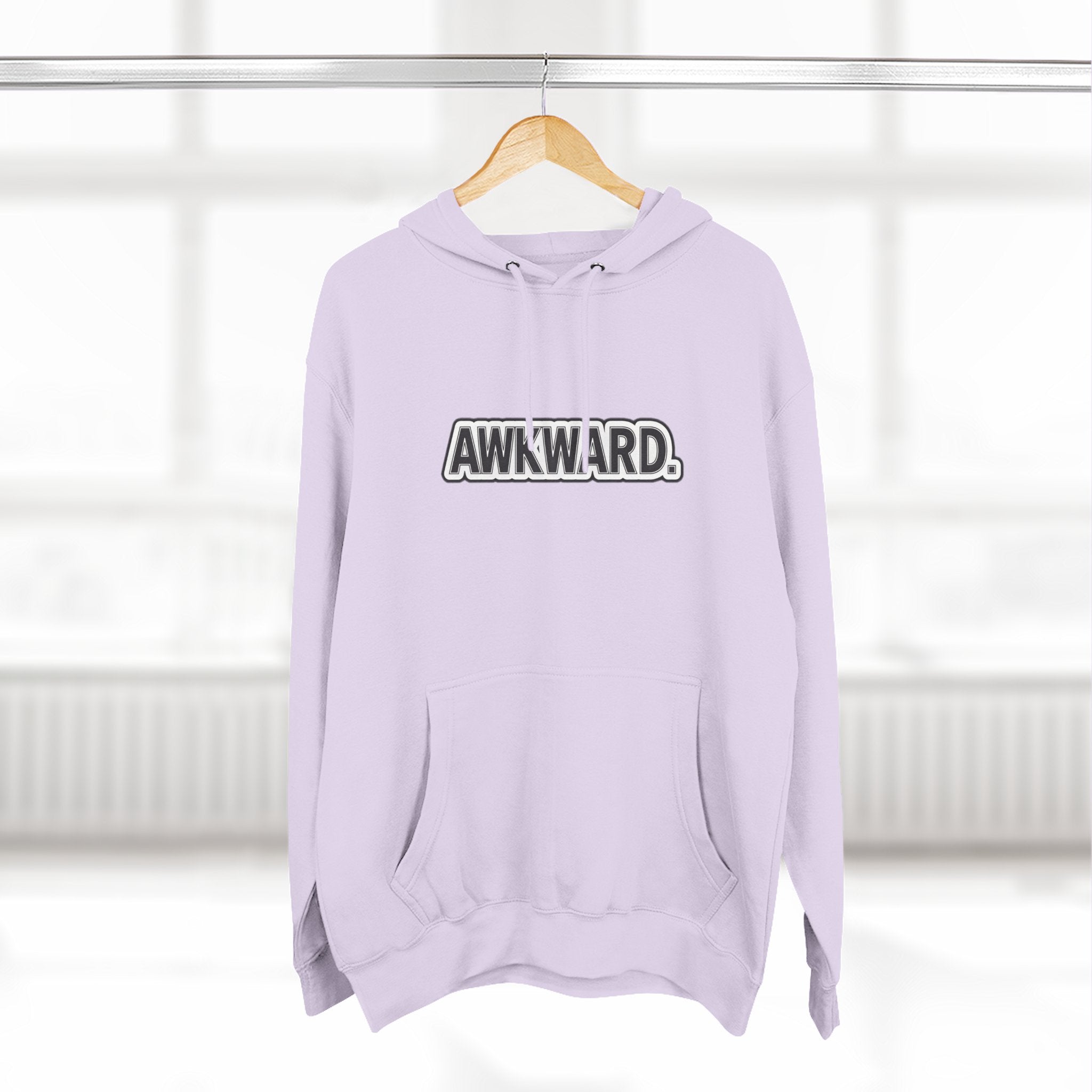 AWKWARD. Fleece Hoodie — Injured Dog Wheelchair 3D Streetwear