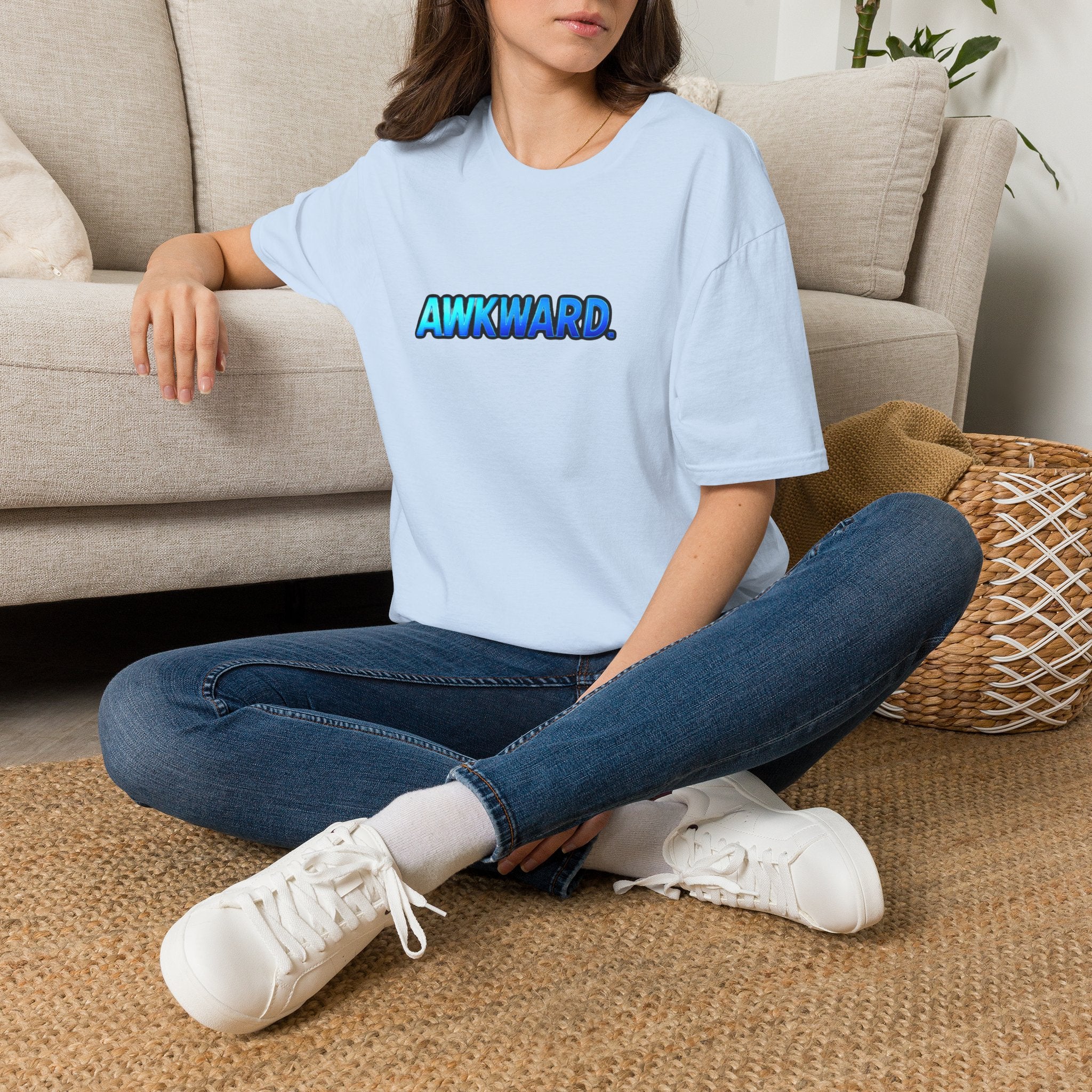AWKWARD Tee — 3D Injured Red Dog in Wheelchair, Dark Humor Streetwear
