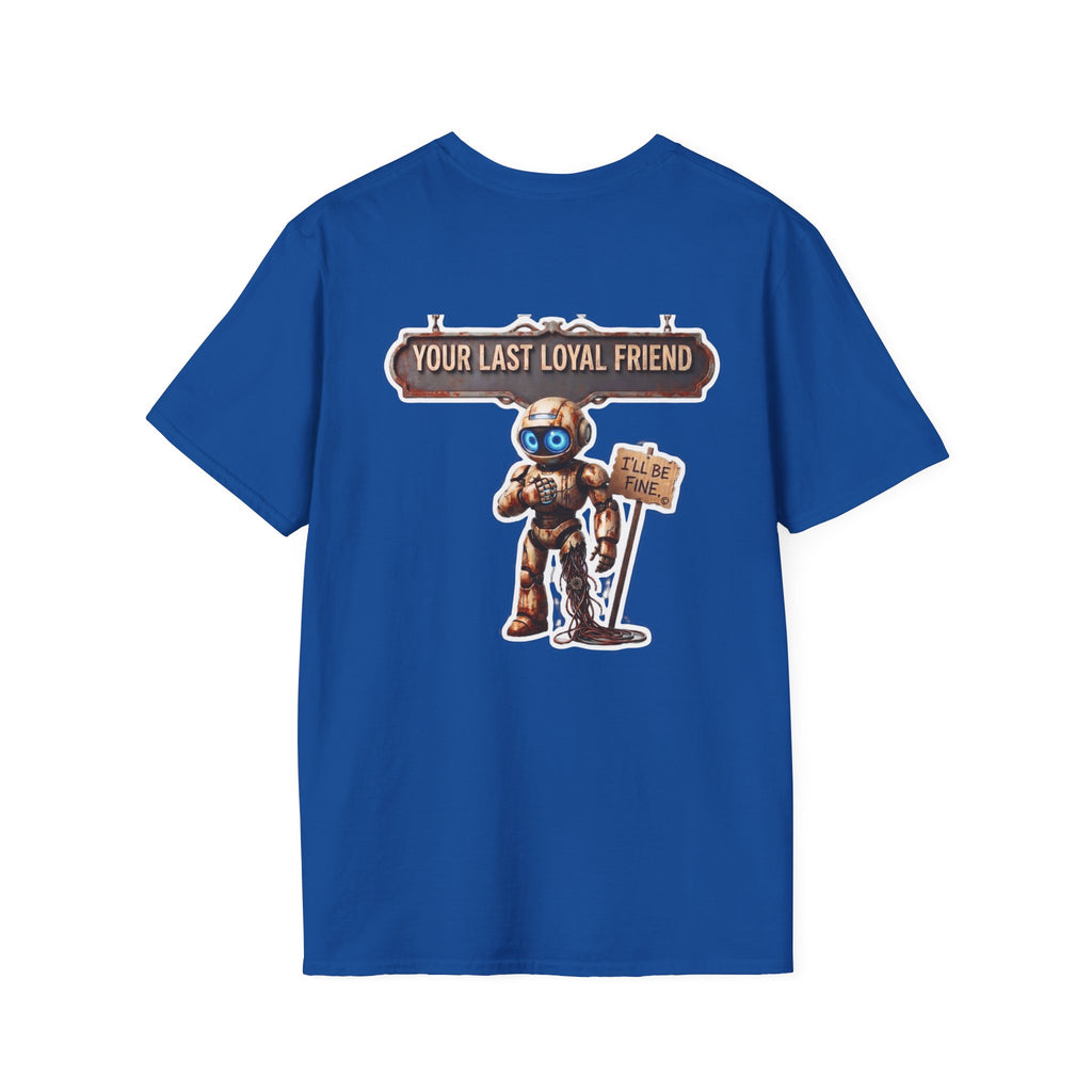 AWKWARD. T-Shirt — 3D Quirky Robot “Your Last Loyal Friend” Back Graphic