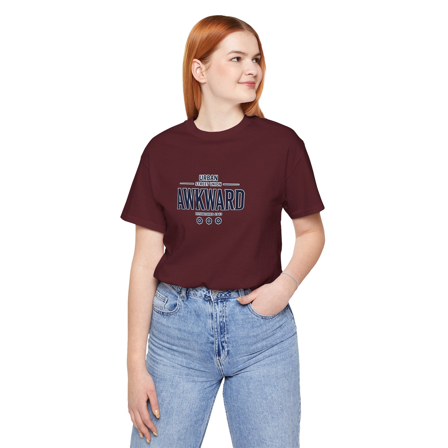Awkward Graphic Tee — 'Urban Street Union' Retro Collegiate Shirt