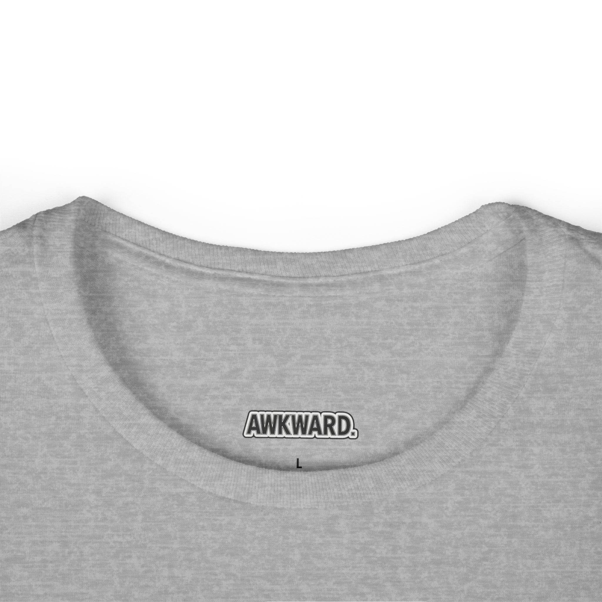 AWKWARD. Women's Softstyle Tee — Soft Feminine Fit with Dark-Humor Bandaged Dog Graphic