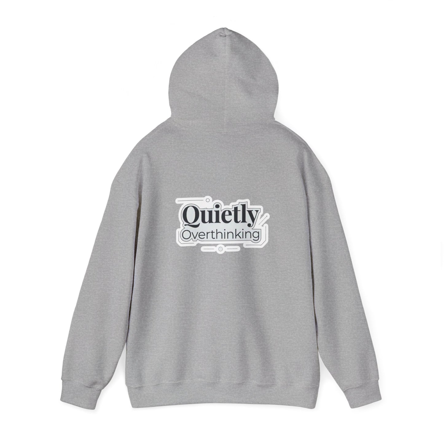 Quietly Overthinking Hoodie | Minimalist Abstract Streetwear | Gildan Heavy Blend