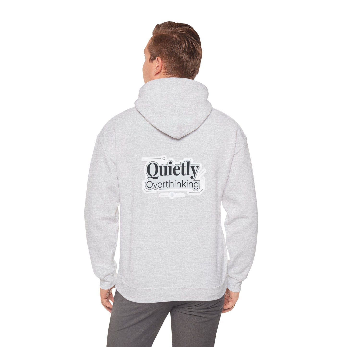 Quietly Overthinking Hoodie | Minimalist Abstract Streetwear | Gildan Heavy Blend