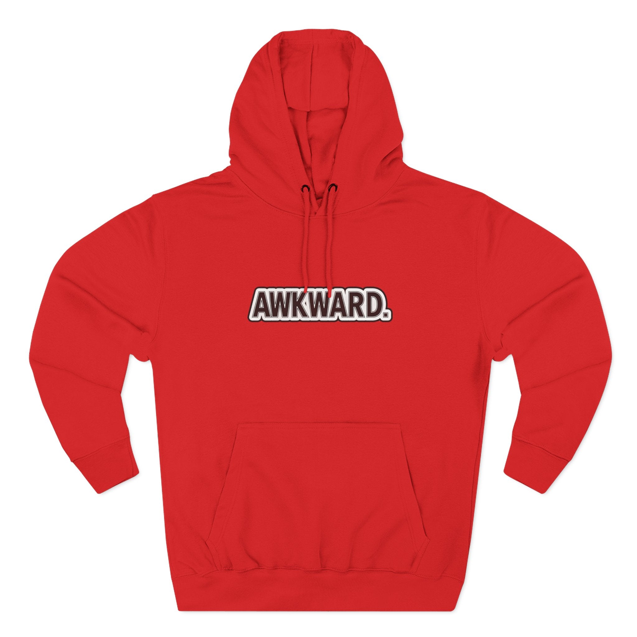 AWKWARD. Fleece Hoodie — Injured Dog Wheelchair 3D Streetwear