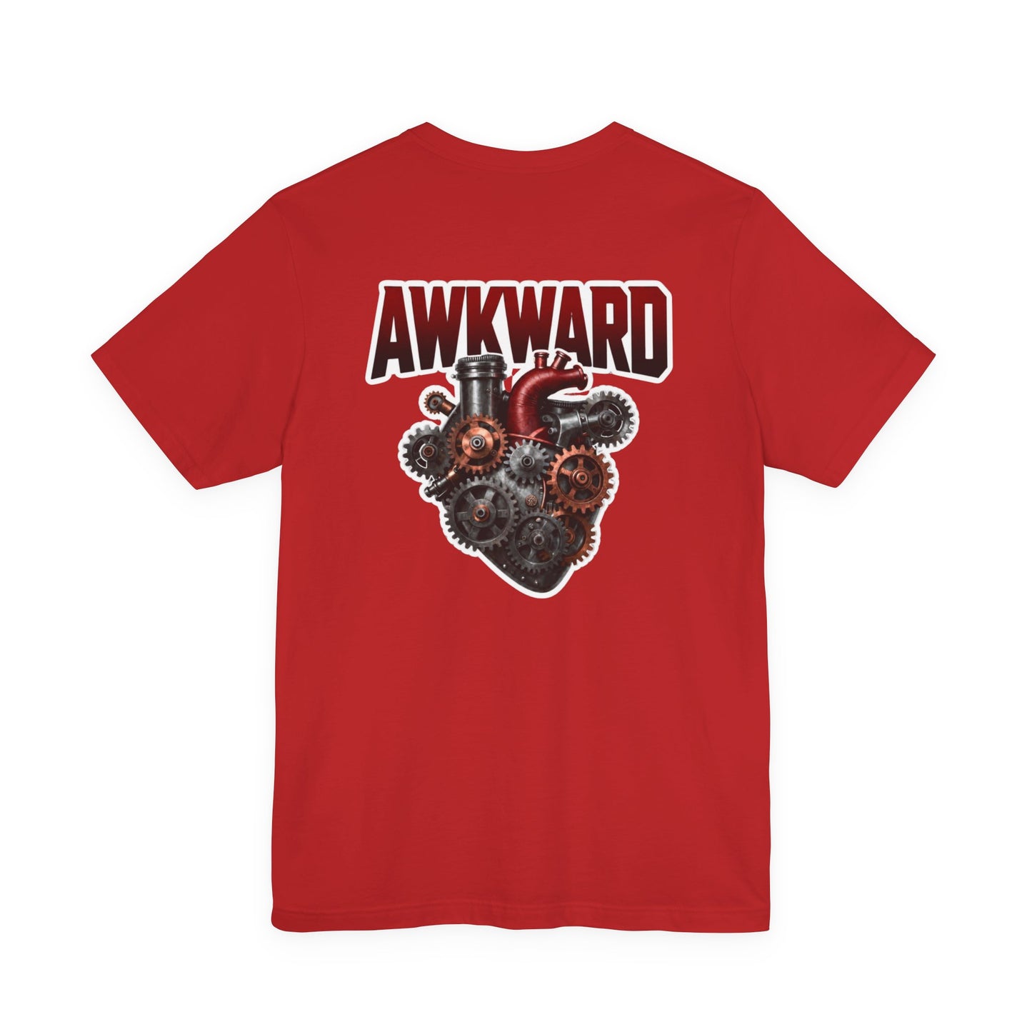 Steampunk 3D Mechanical Heart Tee — AWKWARD Back Graphic
