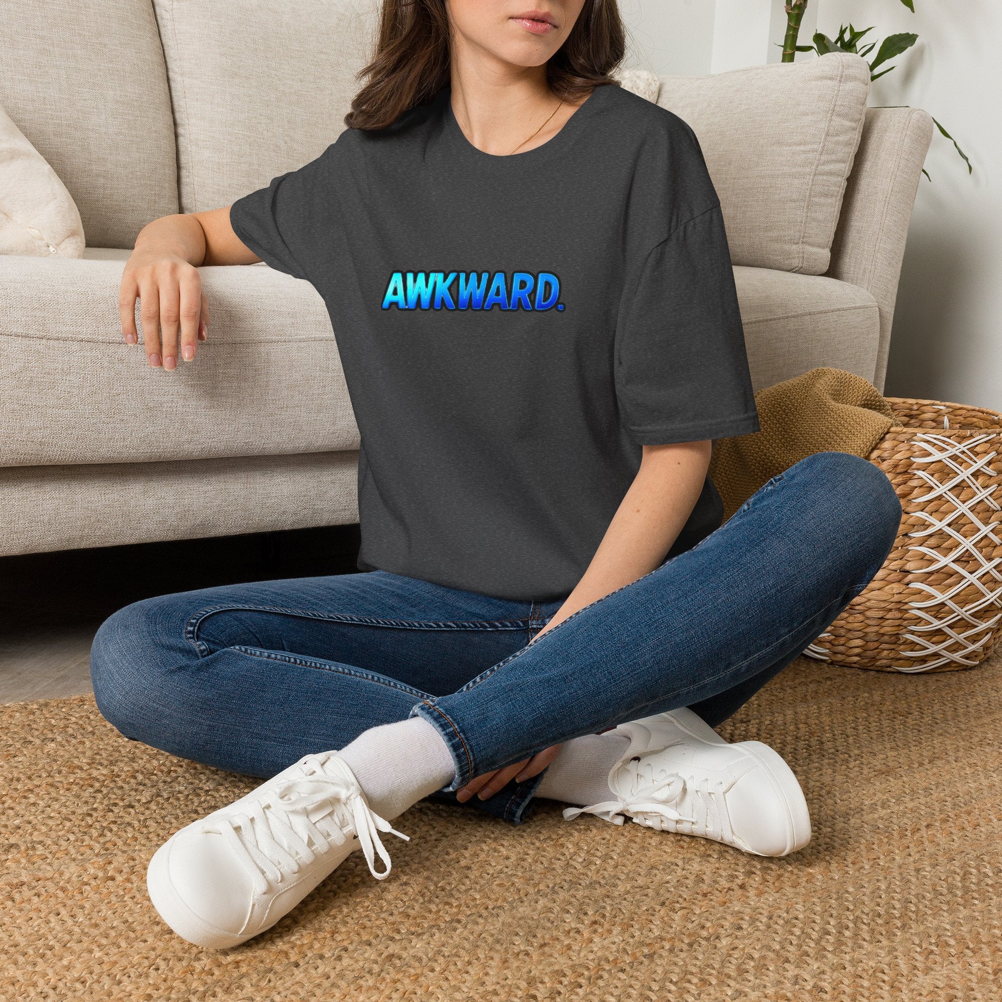 AWKWARD Tee — 3D Injured Red Dog in Wheelchair, Dark Humor Streetwear