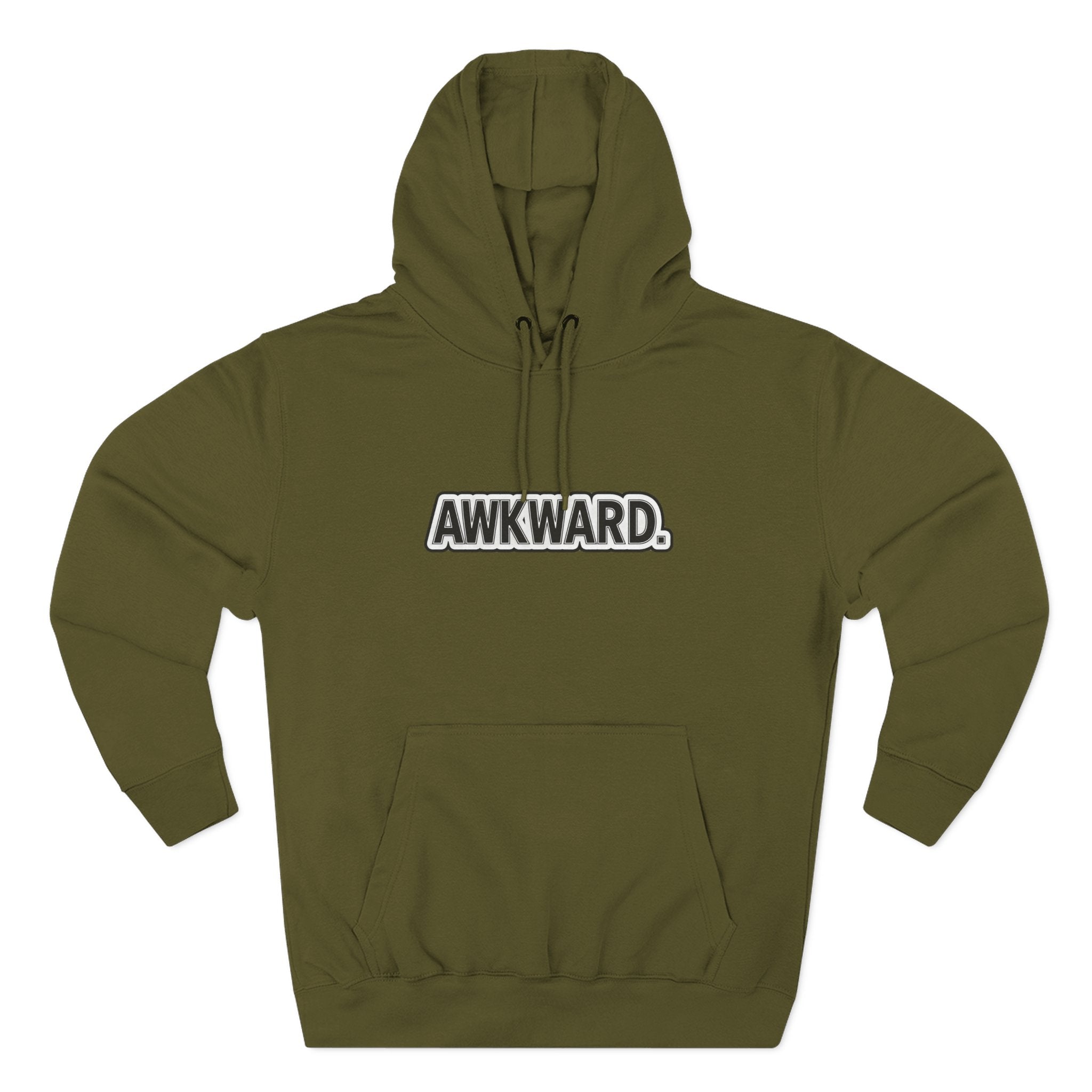 AWKWARD. Fleece Hoodie — Injured Dog Wheelchair 3D Streetwear