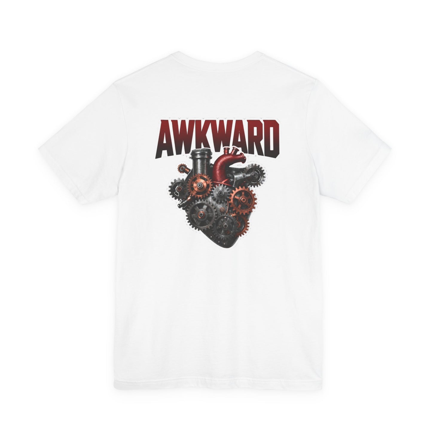 Steampunk 3D Mechanical Heart Tee — AWKWARD Back Graphic