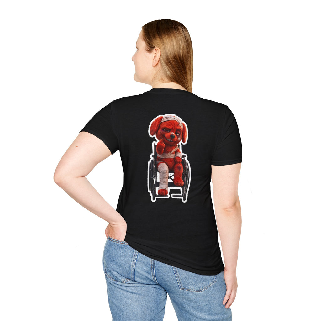 AWKWARD. Tee — Edgy Bandaged Dog Wheelchair Graphic Streetwear Shirt