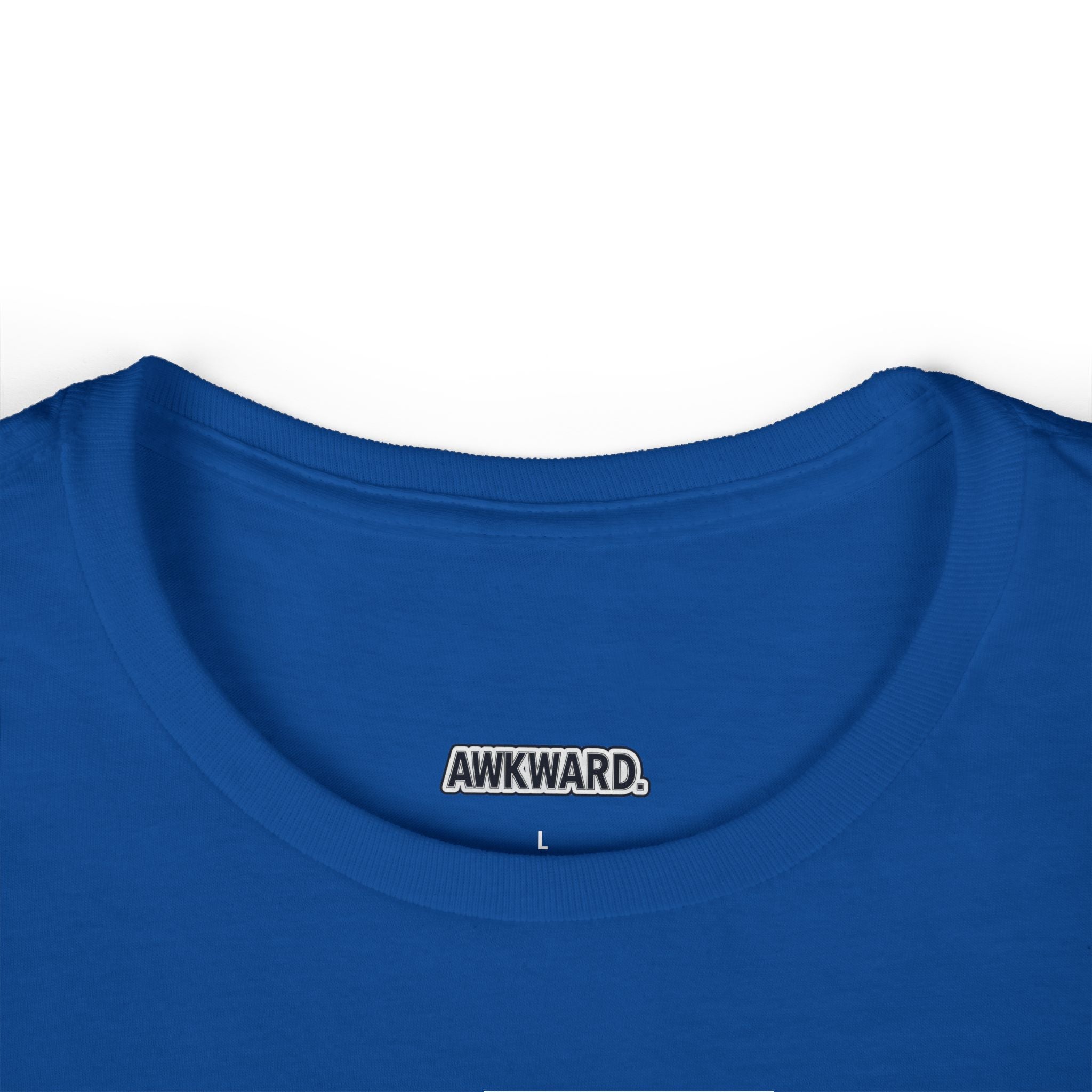 AWKWARD. Women's Softstyle Tee — Soft Feminine Fit with Dark-Humor Bandaged Dog Graphic