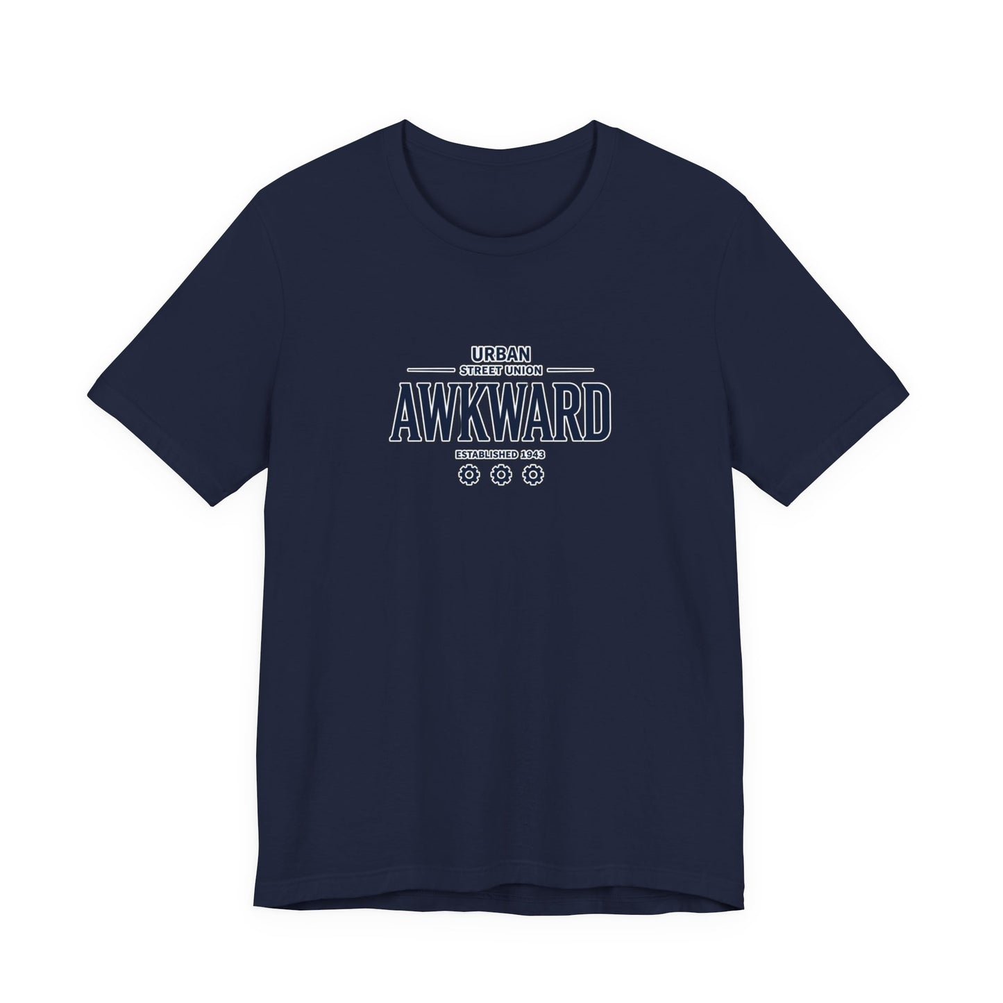 Awkward Graphic Tee — 'Urban Street Union' Retro Collegiate Shirt