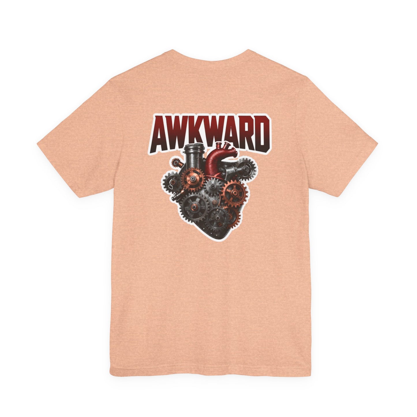 Steampunk 3D Mechanical Heart Tee — AWKWARD Back Graphic