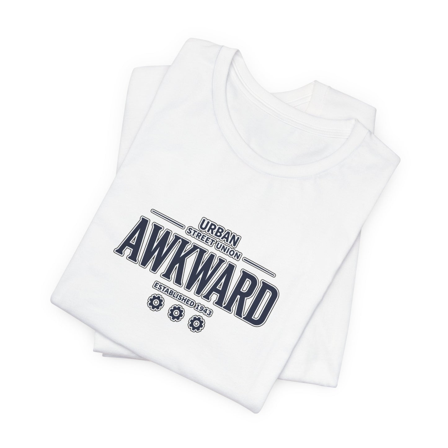 Awkward Graphic Tee — 'Urban Street Union' Retro Collegiate Shirt