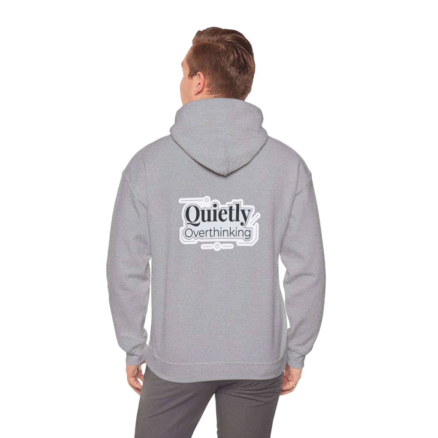 Quietly Overthinking Hoodie | Minimalist Abstract Streetwear | Gildan Heavy Blend