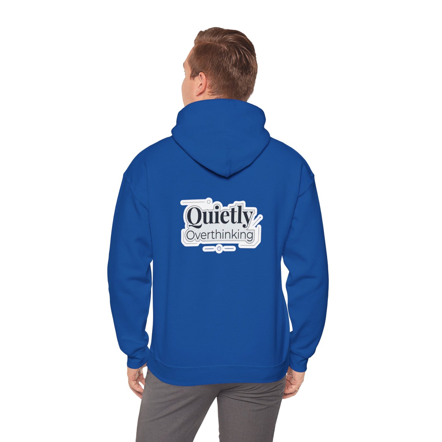 Quietly Overthinking Hoodie | Minimalist Abstract Streetwear | Gildan Heavy Blend
