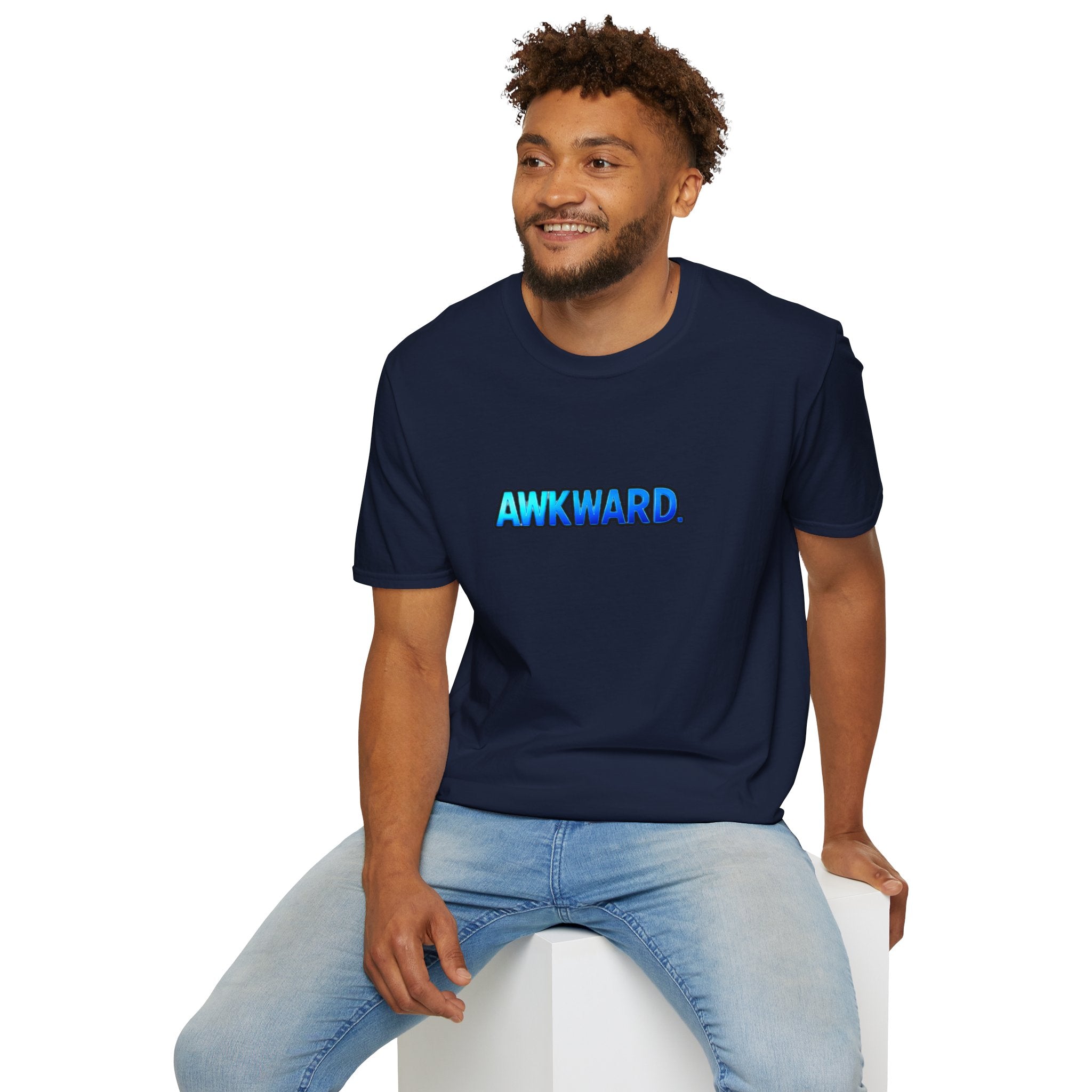 AWKWARD Tee — 3D Injured Red Dog in Wheelchair, Dark Humor Streetwear
