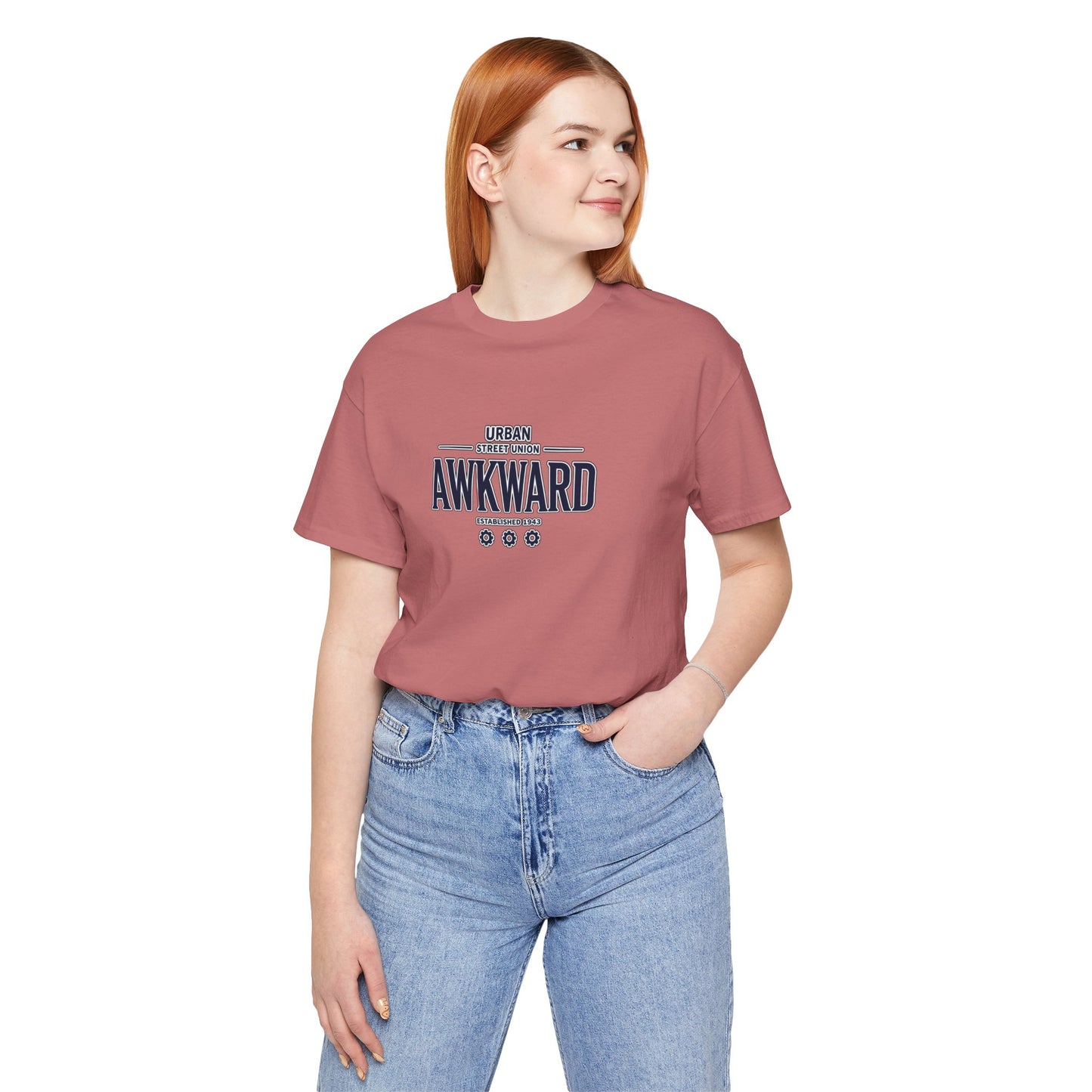 Awkward Graphic Tee — 'Urban Street Union' Retro Collegiate Shirt