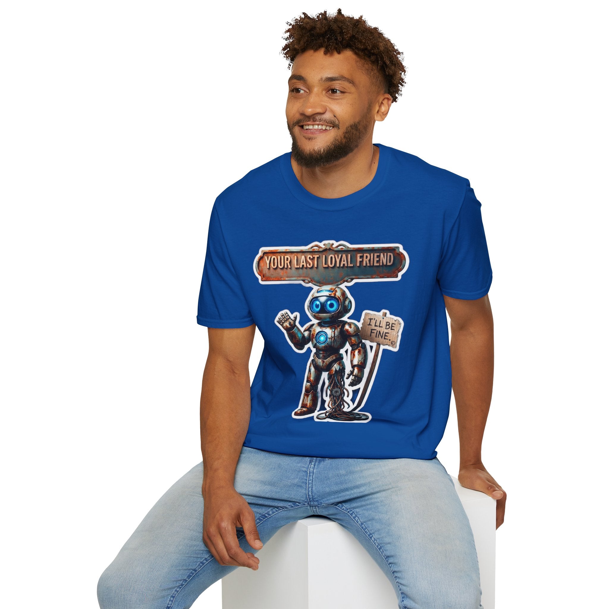 YOUR LAST LOYAL FRIEND Robot T-Shirt — 3D Retro Robot Graphic for Tech Lovers