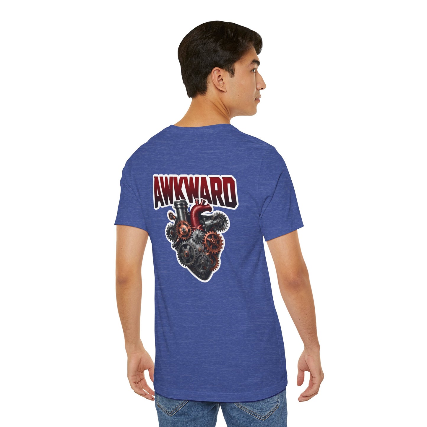 Steampunk 3D Mechanical Heart Tee — AWKWARD Back Graphic