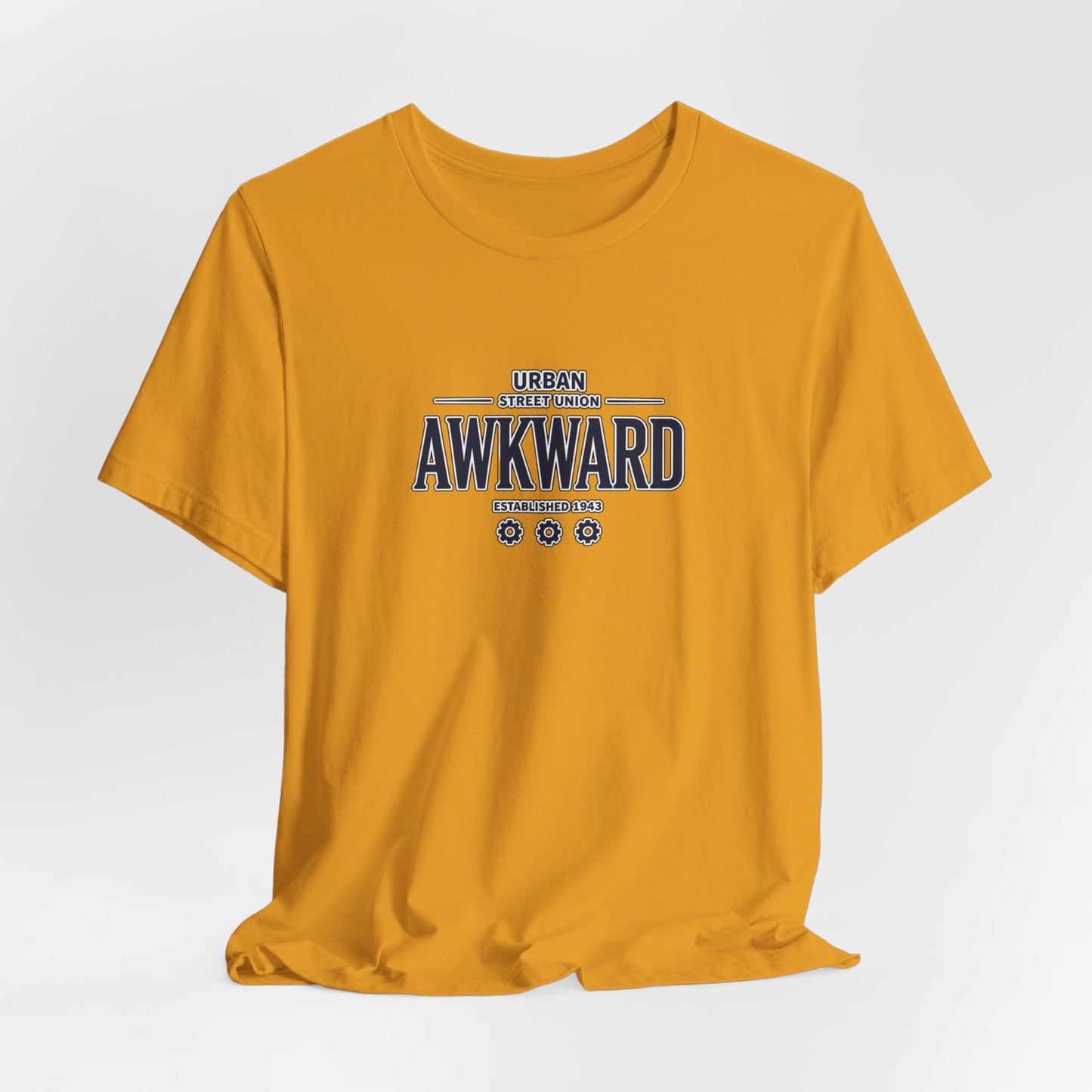 Awkward Graphic Tee — 'Urban Street Union' Retro Collegiate Shirt