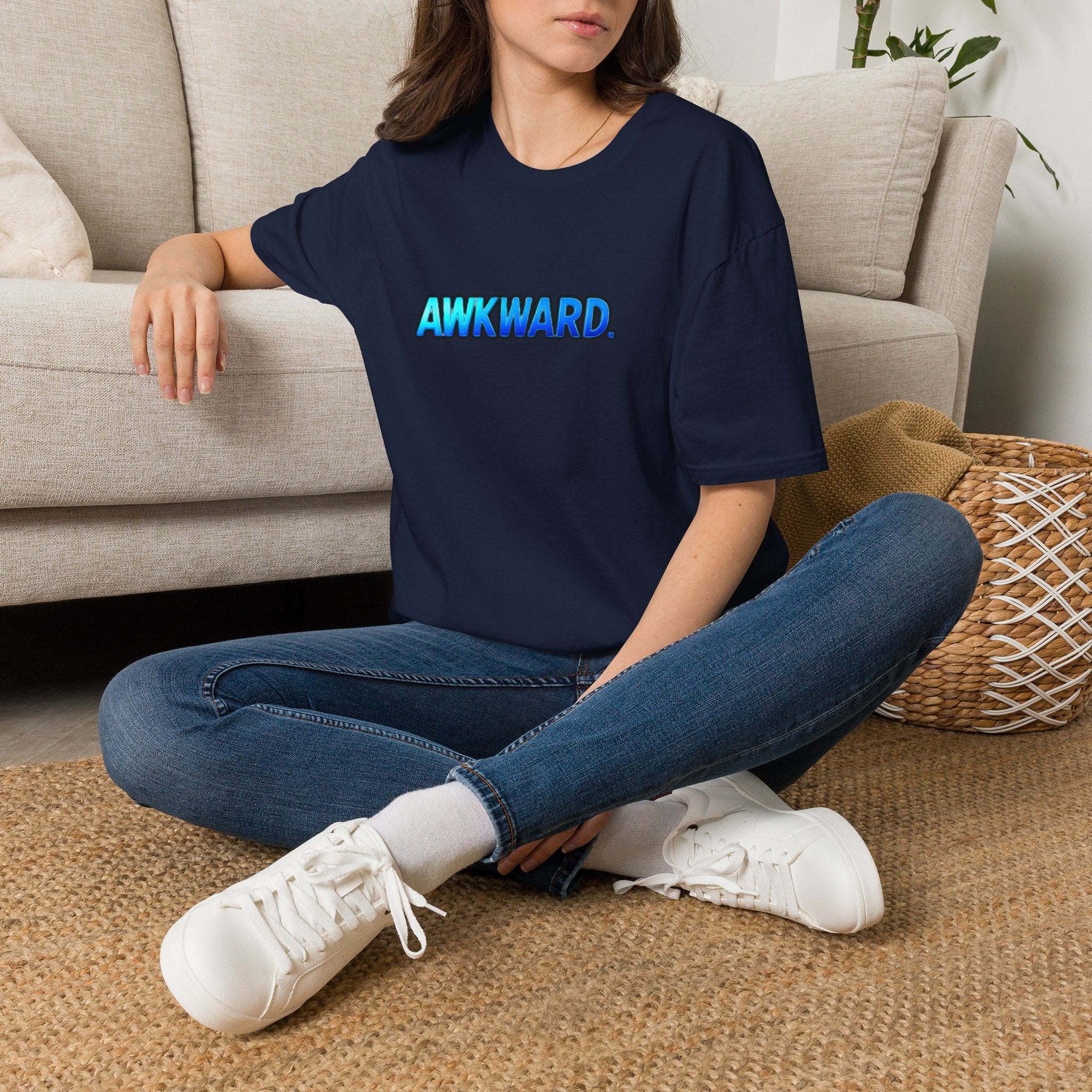 AWKWARD Tee — 3D Injured Red Dog in Wheelchair, Dark Humor Streetwear