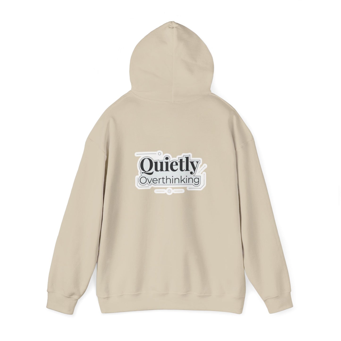 Quietly Overthinking Hoodie | Minimalist Abstract Streetwear | Gildan Heavy Blend