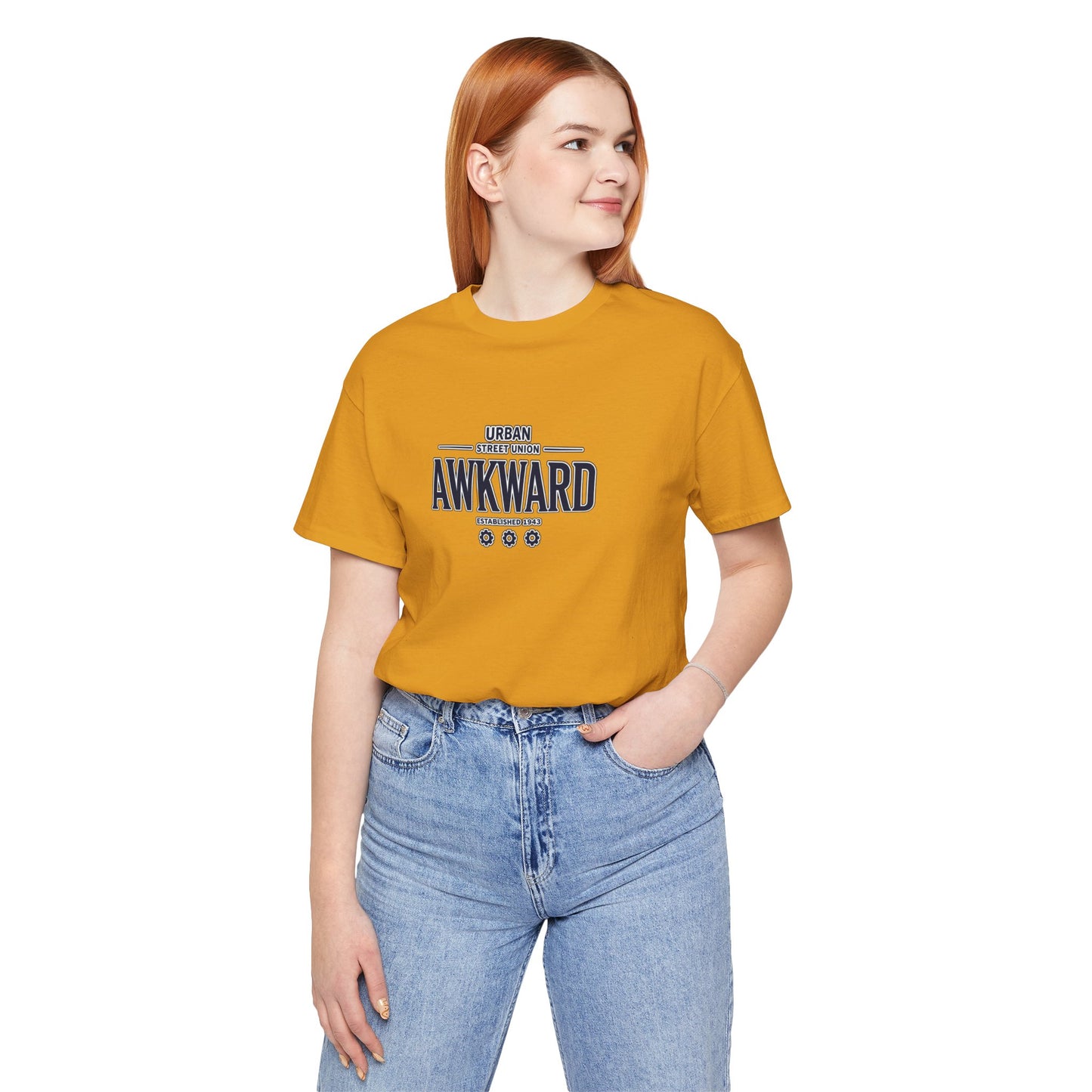 Awkward Graphic Tee — 'Urban Street Union' Retro Collegiate Shirt