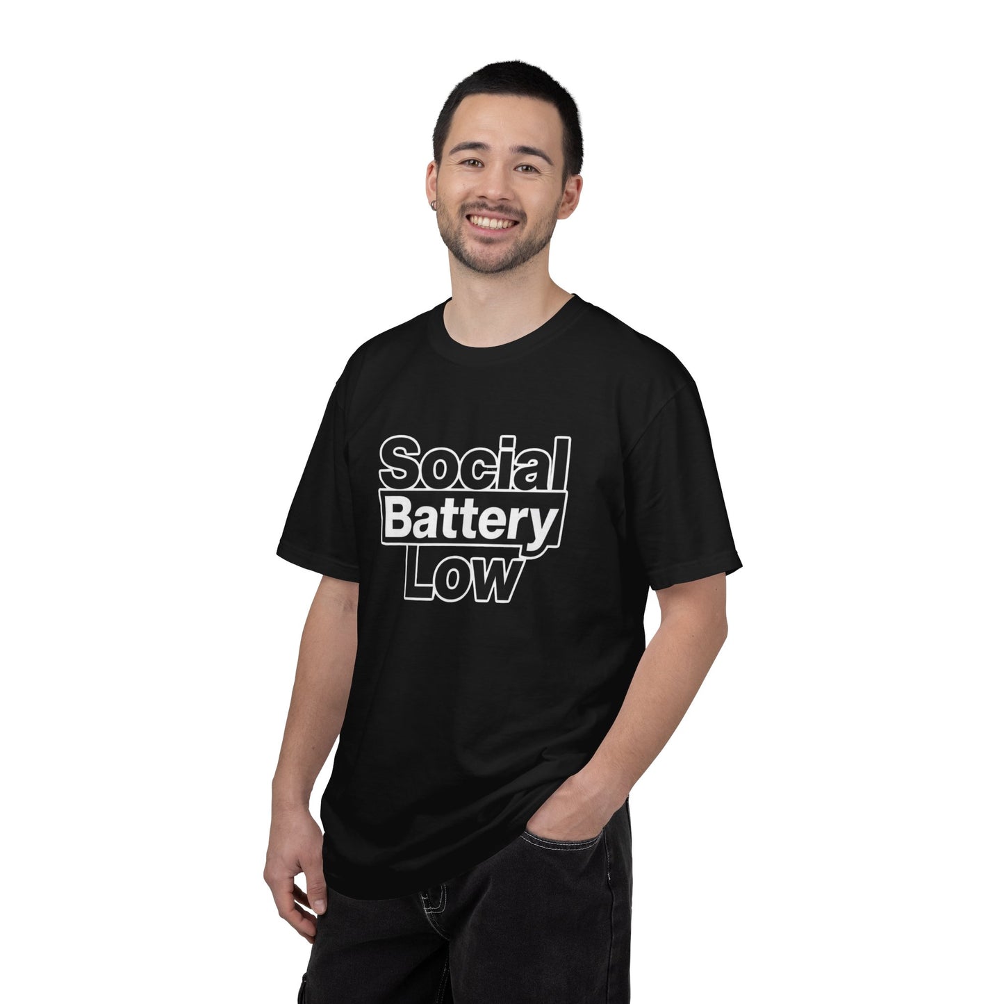 Social Battery Low Tee - Minimalist Edgy Streetwear | Comfort Colors