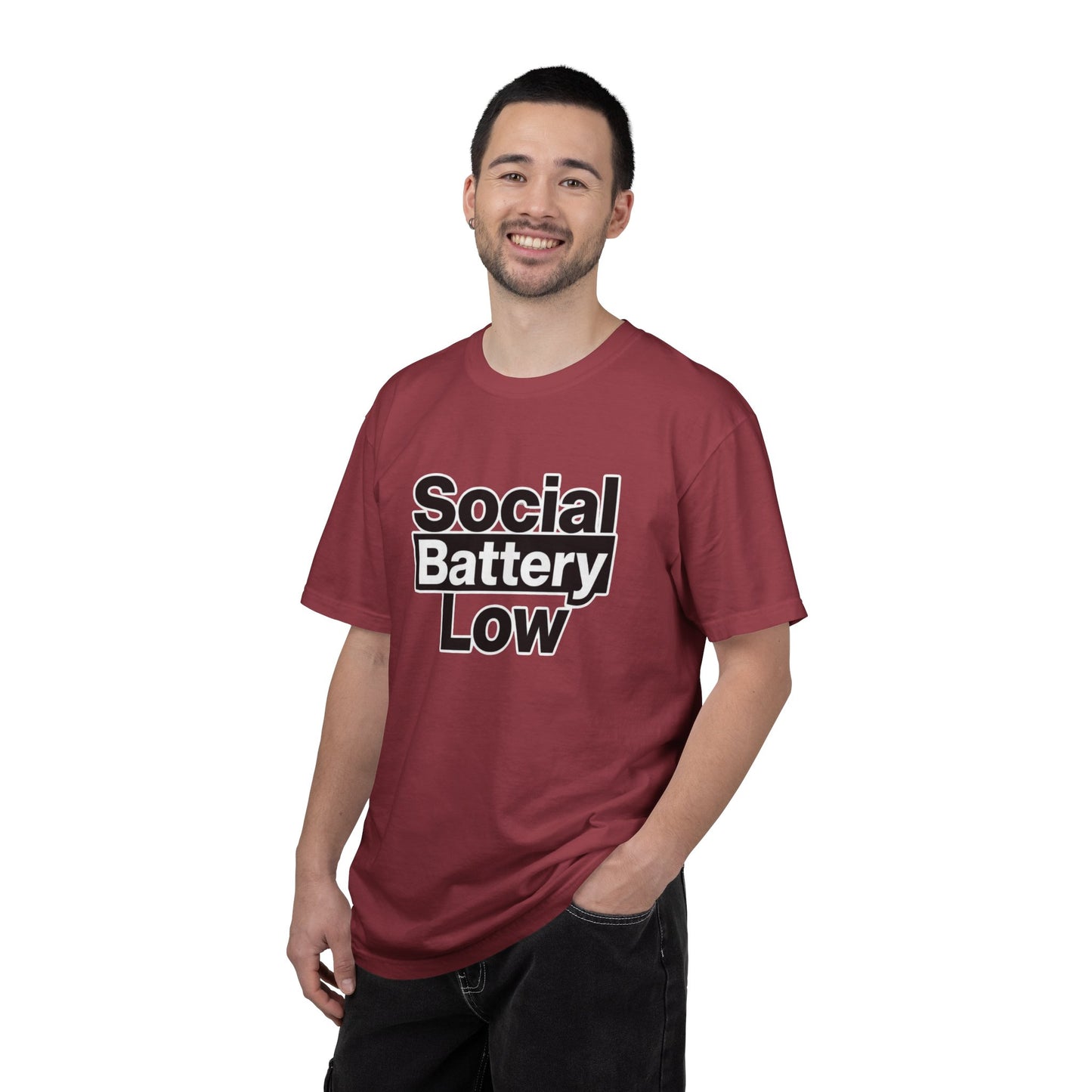 Social Battery Low Tee - Minimalist Edgy Streetwear | Comfort Colors