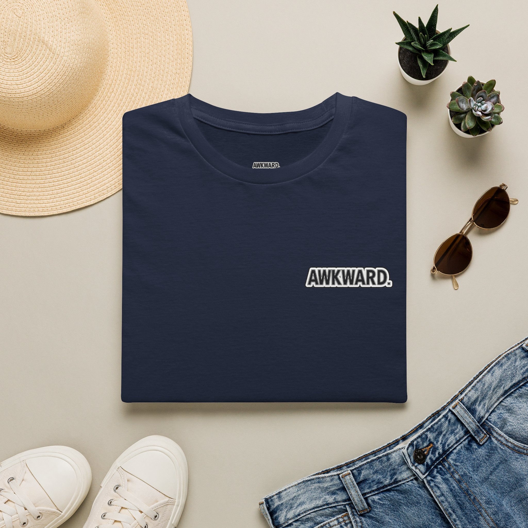 AWKWARD. T-Shirt — 3D Quirky Robot “Your Last Loyal Friend” Back Graphic