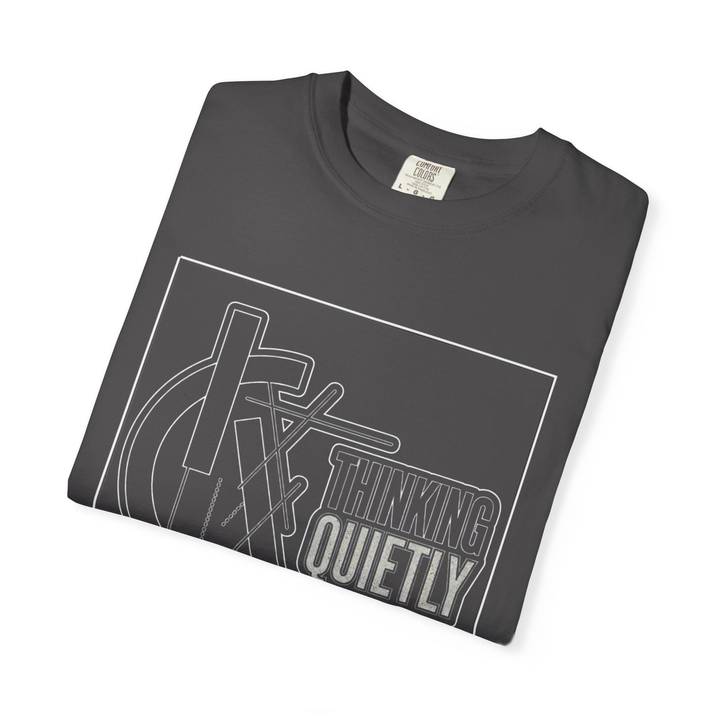 Thinking Quietly Graphic Tee | Abstract Minimalist Streetwear | Comfort Colors