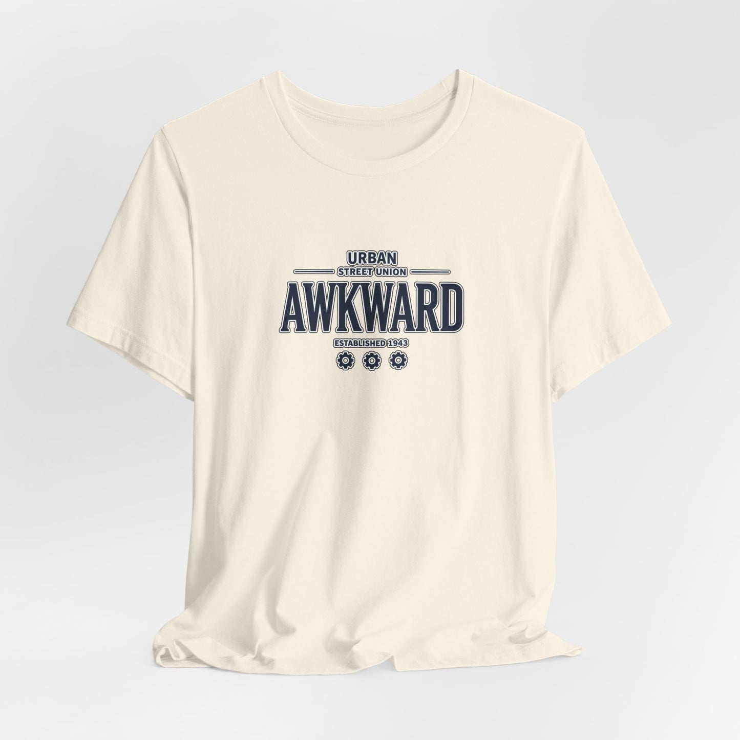 Awkward Graphic Tee — 'Urban Street Union' Retro Collegiate Shirt