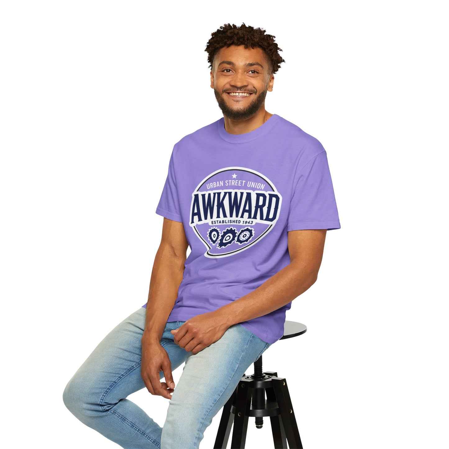 Awkward Vintage Logo T-Shirt — 'Established 1943' Graphic Tee