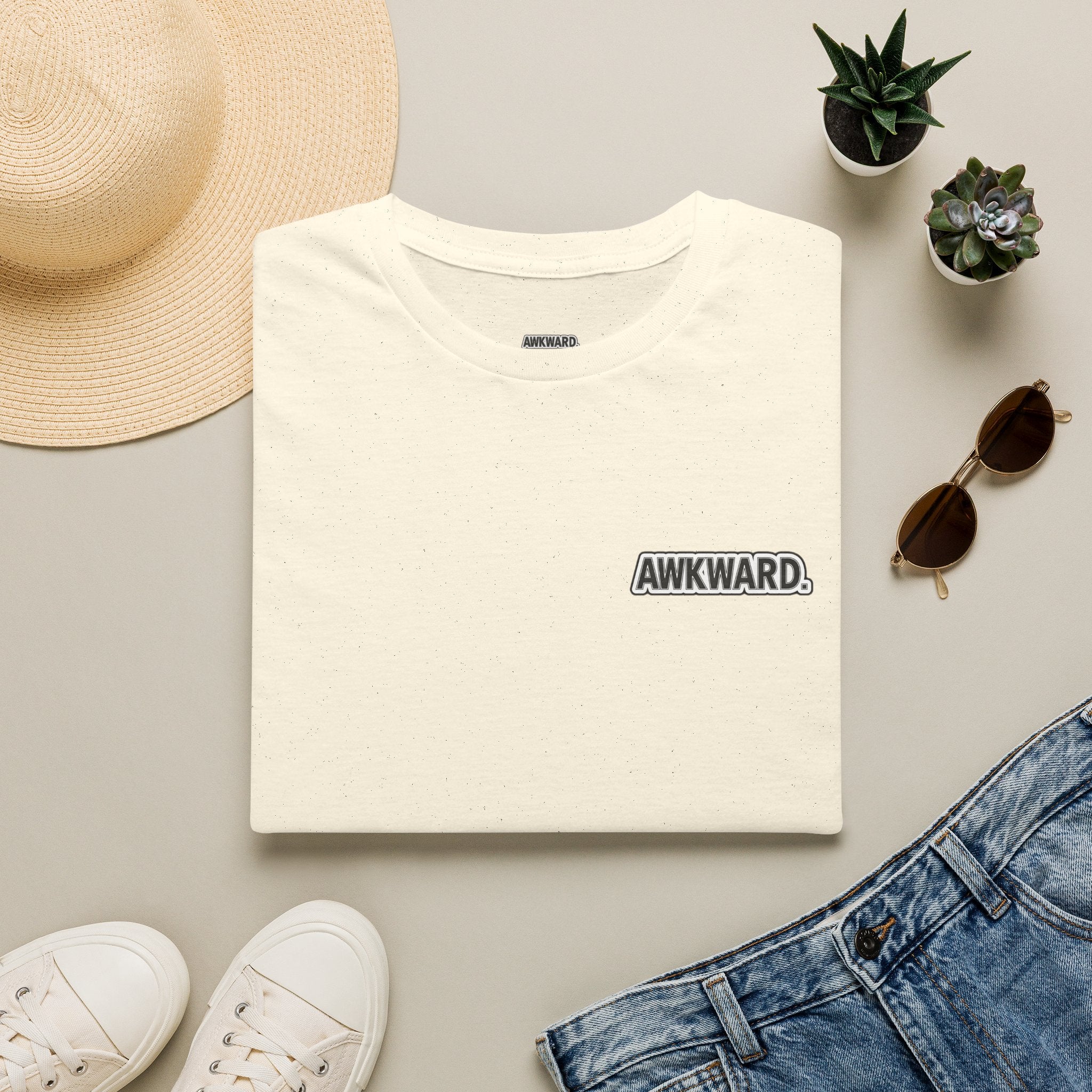 AWKWARD. T-Shirt — 3D Quirky Robot “Your Last Loyal Friend” Back Graphic