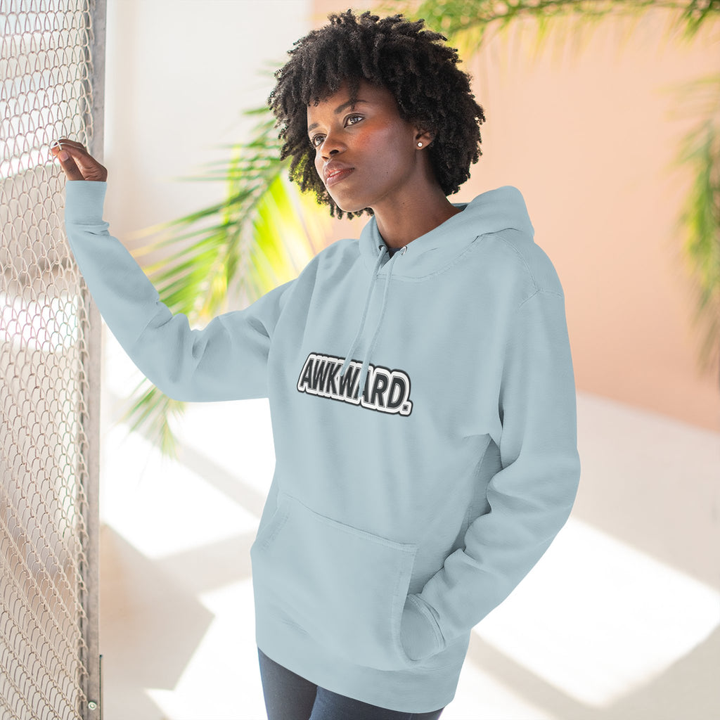 AWKWARD. Fleece Hoodie — Injured Dog Wheelchair 3D Streetwear