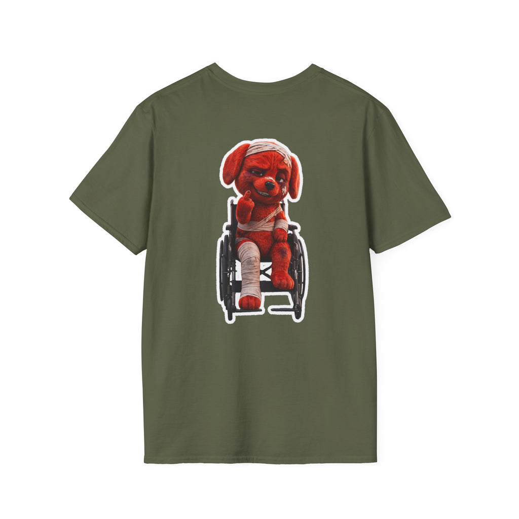 AWKWARD. Tee — Edgy Bandaged Dog Wheelchair Graphic Streetwear Shirt