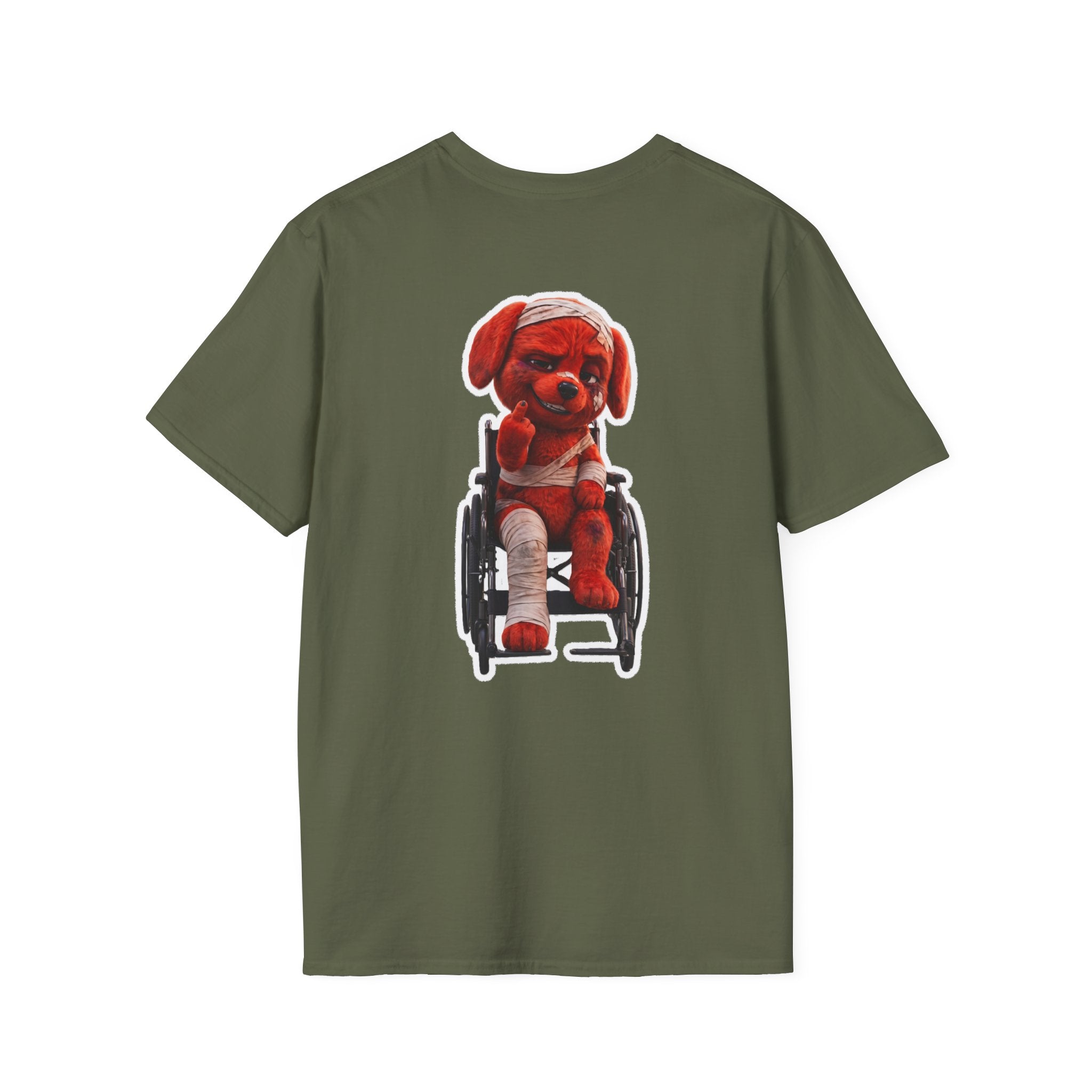 AWKWARD. Tee — Edgy Bandaged Dog Wheelchair Graphic Streetwear Shirt