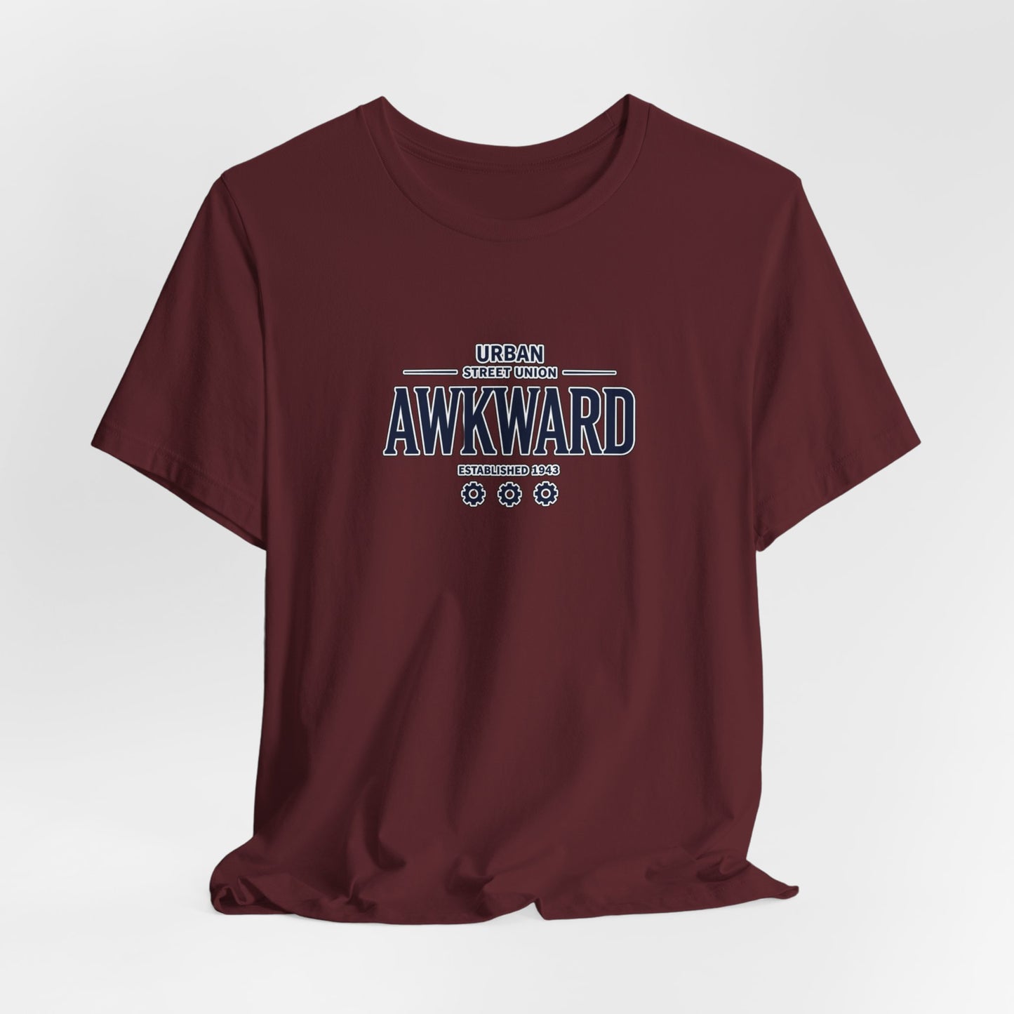 Awkward Graphic Tee — 'Urban Street Union' Retro Collegiate Shirt